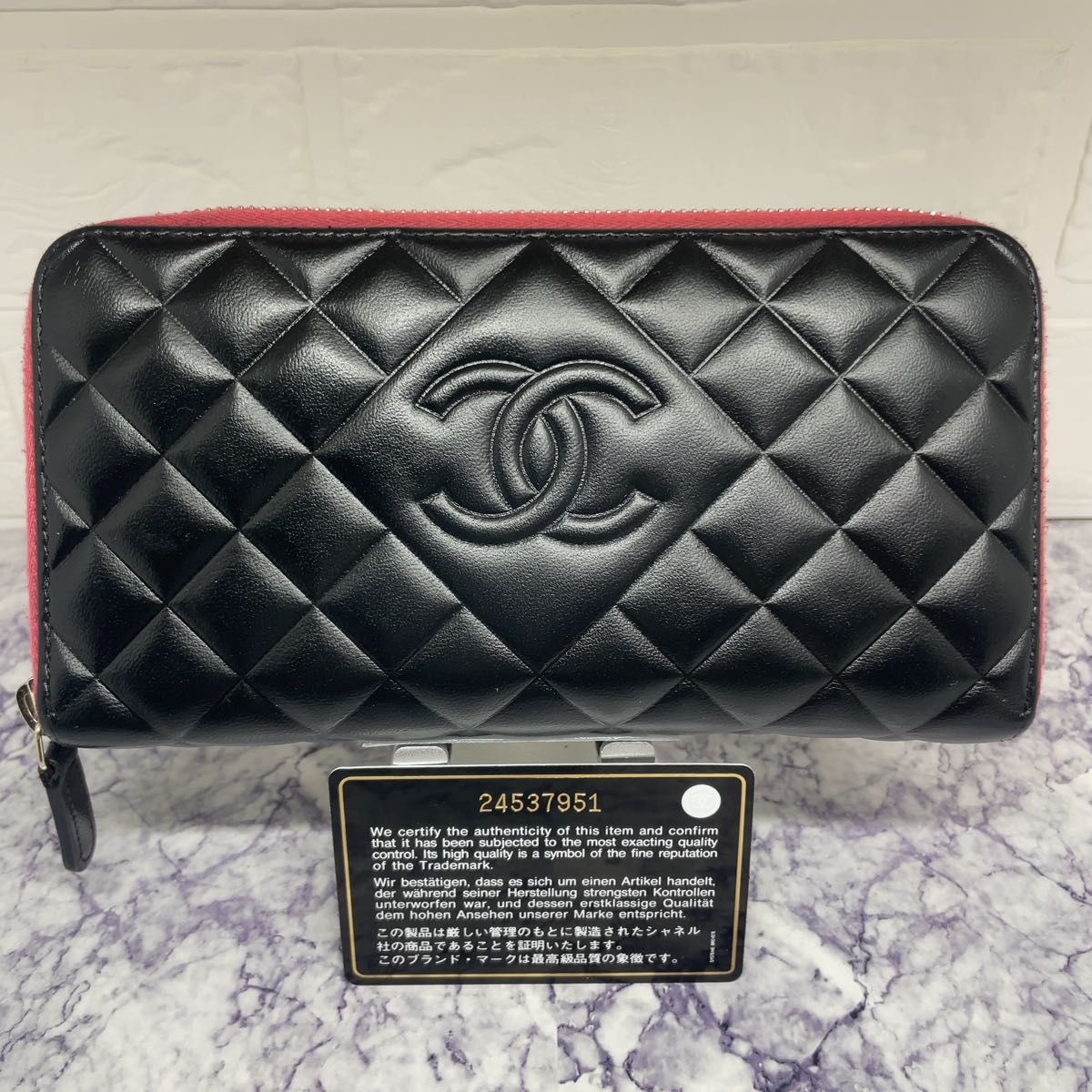 163 美品 CHANEL シャネル マトラッセ ダイヤステッチ 長財布-