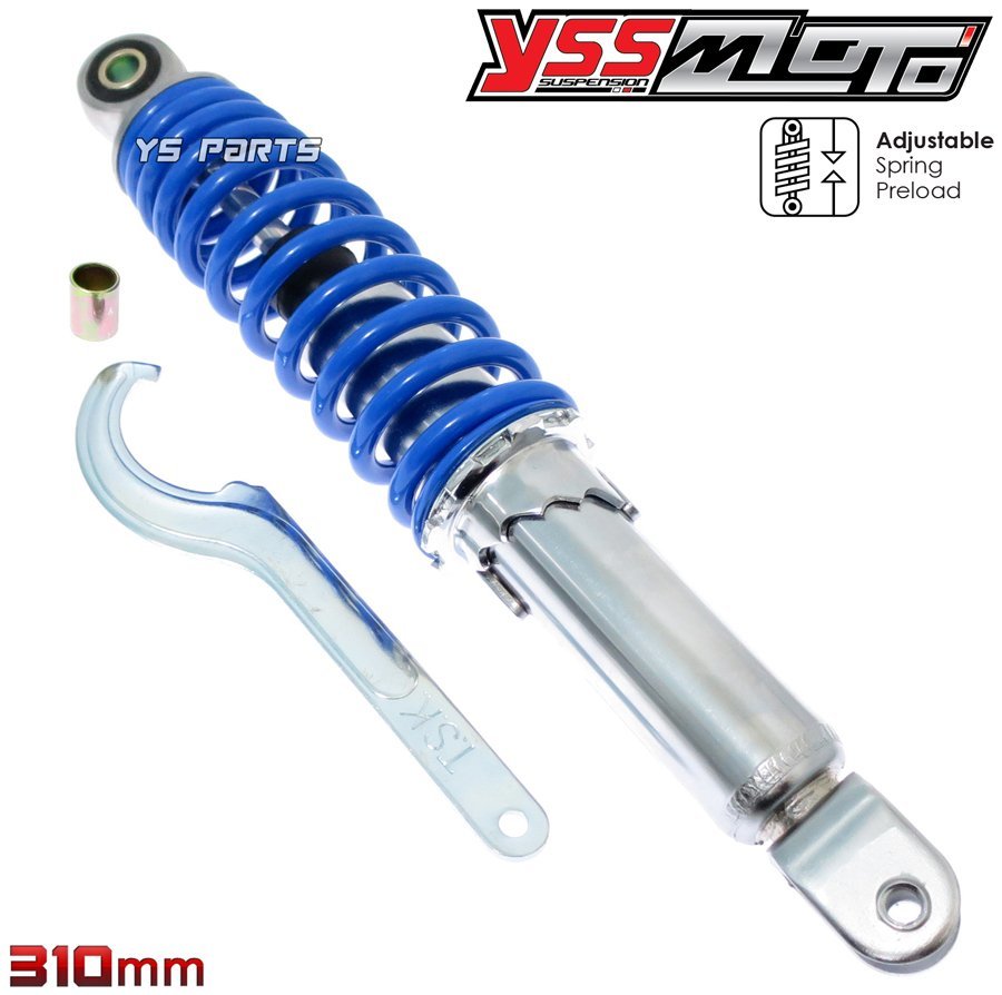 【ツインダンパー】YSSリアサス青310mm LIVE Dio J/LIVE Dio ZX/LIVE Dio Cesta/LIVE Dio SR/LIVE Dio ST[AF34/AF35]無段階プリロードの画像1