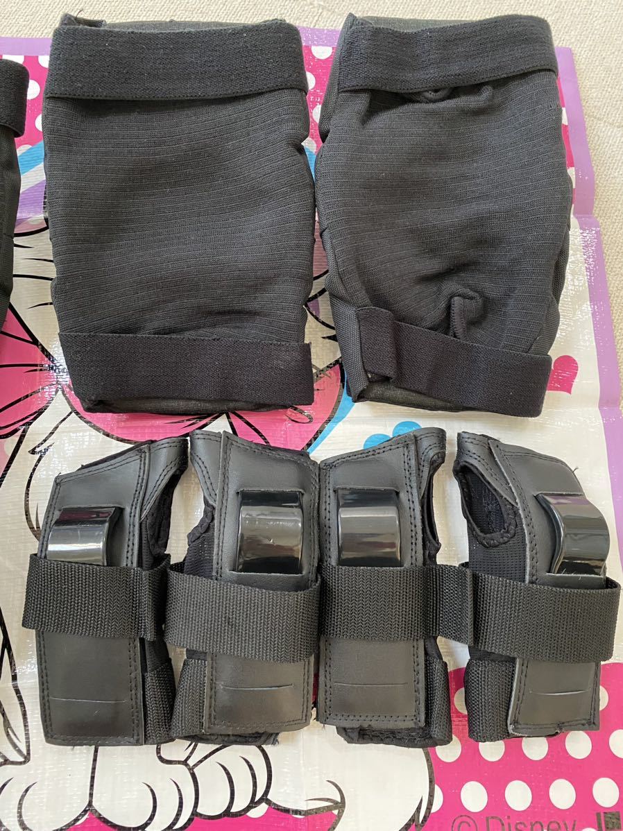 ROLLERBLADE ローラーブレード プロテクター 防具 膝あて 1セット(M)&肘あて2セット(MとL)&手首用2セット(M)& Skats worldヘルメットの画像6