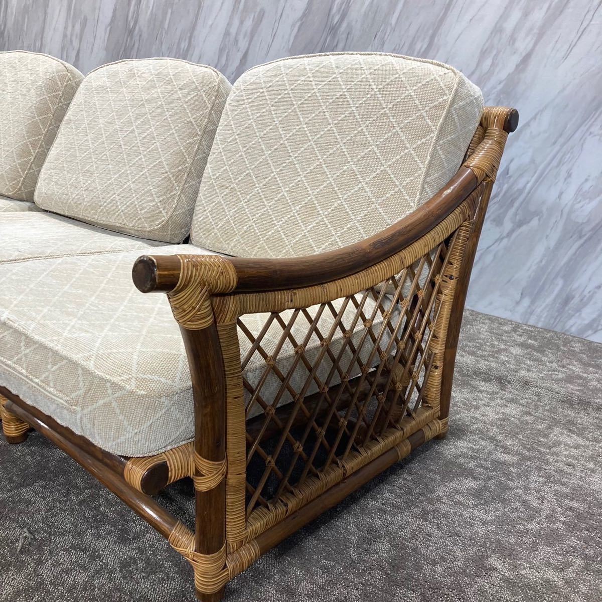 HI-RIVER RATTAN 3人掛けソファ ラタン家具 リゾート G562