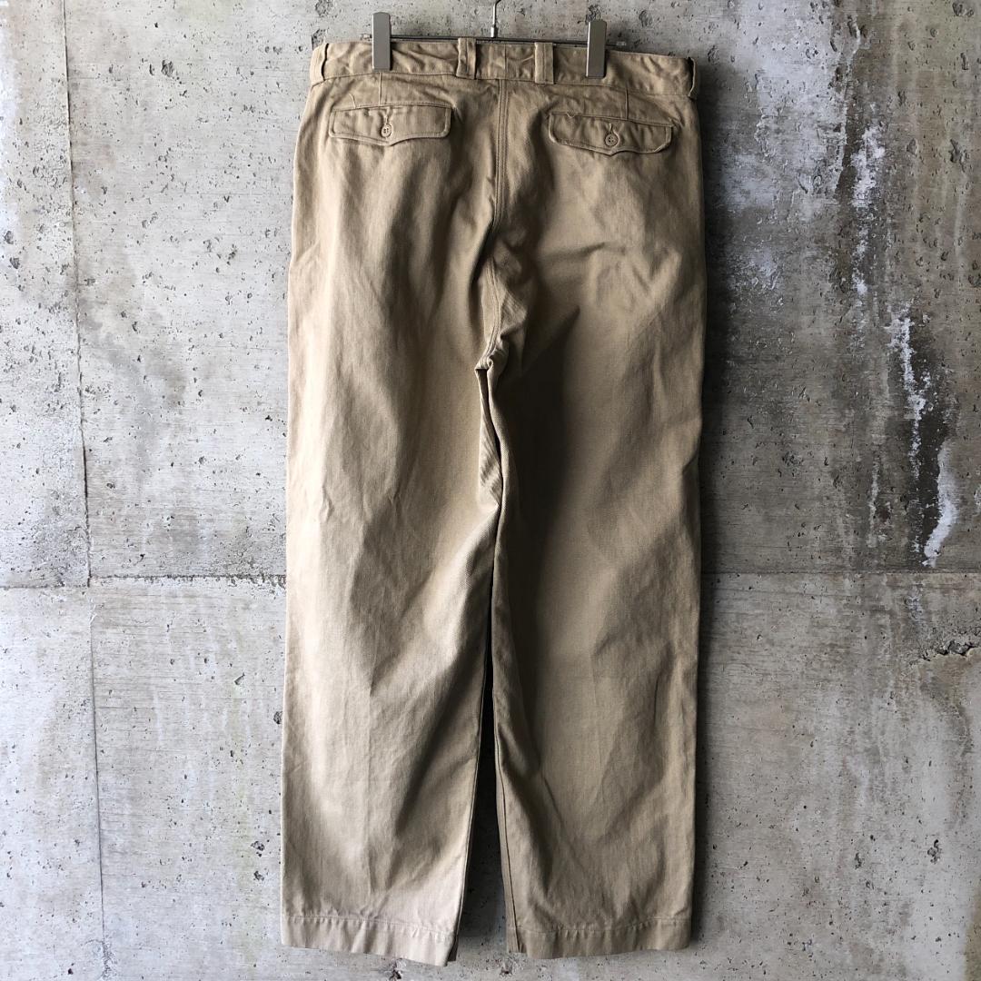 買い取り買い取りフランス軍 M52 チノパン 後期 裾上済 ワークパンツ