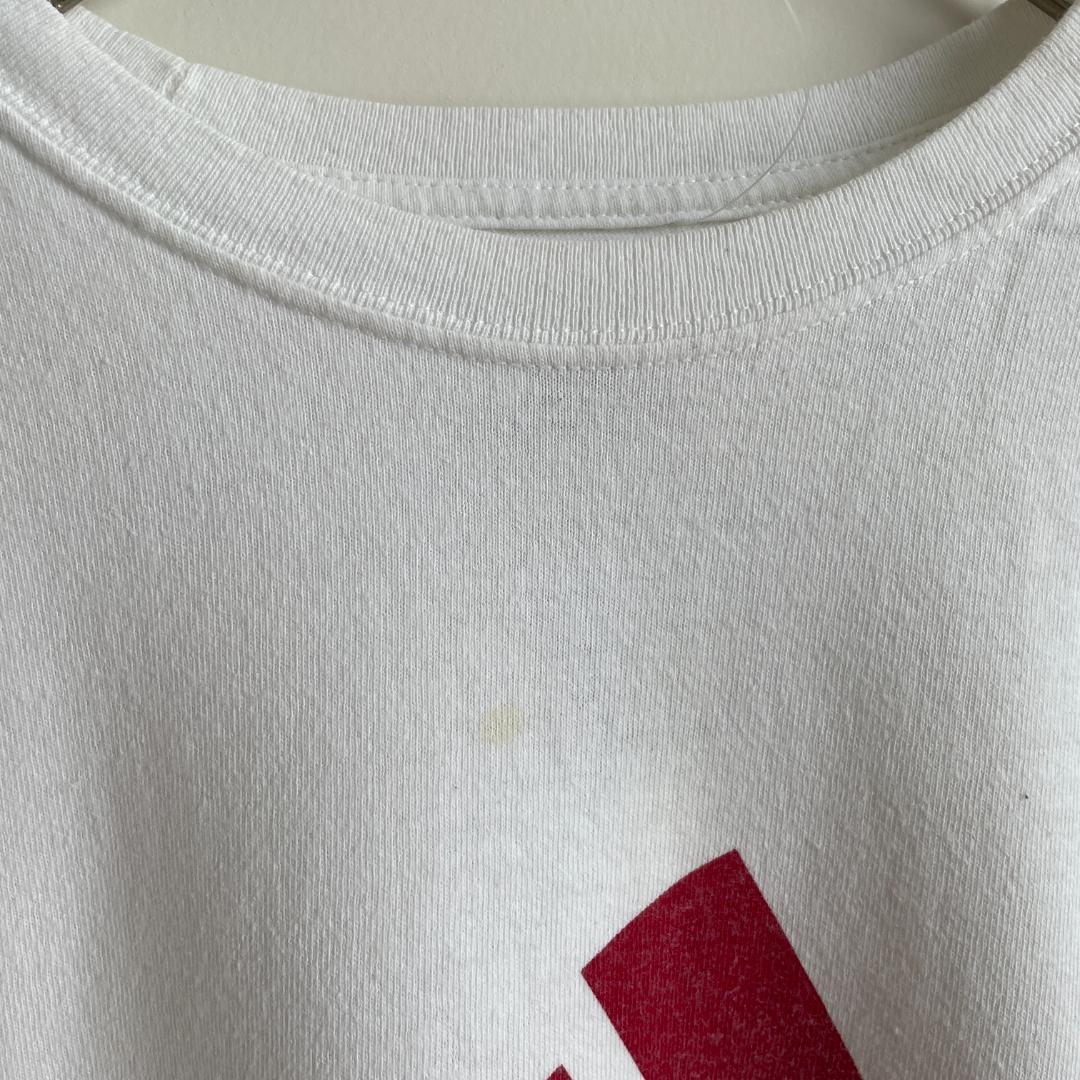 【GF82】 Tシャツ アディダス adidas 赤 ロゴ 白T_画像6