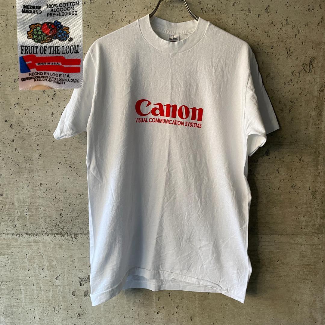 XZ6 Tシャツ キャノン キヤノン プロモ 企業T ロゴ CANON アドT 広告 ロゴ フルーツオブザルーム タグ シングルステッチ USA製 古着_画像1