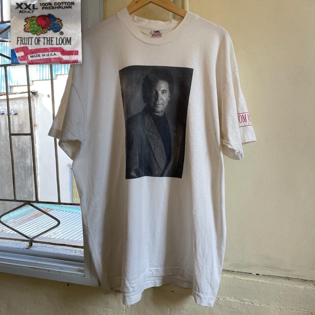 MT24 Tシャツ トムジョーンズ TOM JONES 90s フォトT フルーツオブザルーム USA製 ビンテージ XXLサイズ