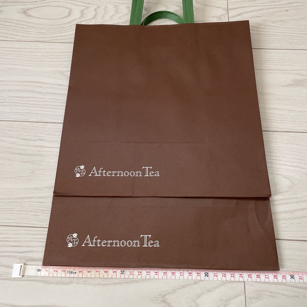 paper bag shop sack shopa- after n-n teal -mAfternoon Tea