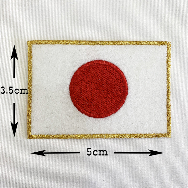 [ mail service free shipping ] Japan national flag outline of the sun gold embroidery badge S 3.5×5cm 2023 year /WBC/ samurai Japan / respondent ./ Olympic / World Cup 