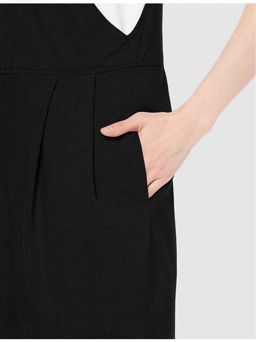 【ミースロエ】 マニッシュタックデザインオールインワン レディース ブラック 1号