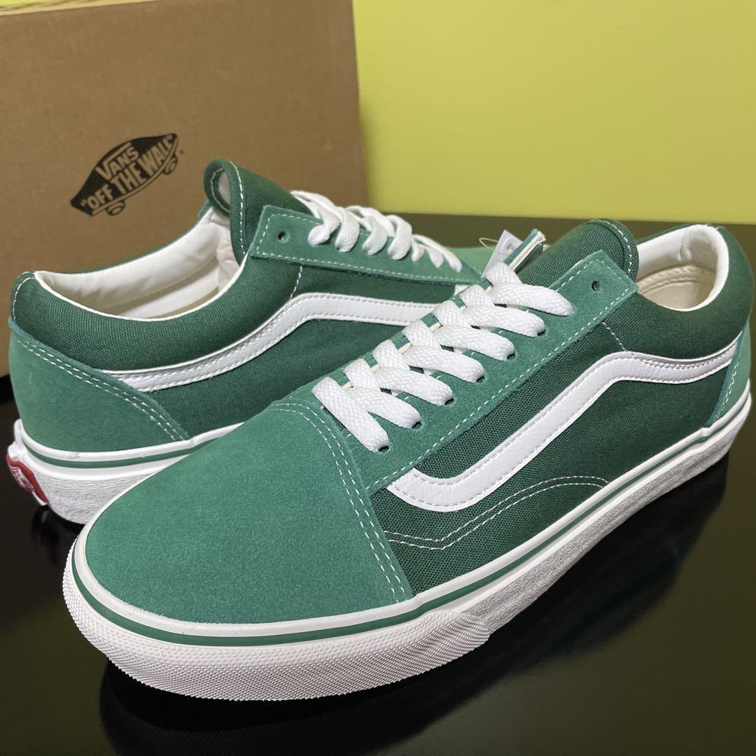 28.0cm/US10 ★新品 VANS OLD SKOOL オールドスクール L.GREEN グリーン スウェード キャンバス スニーカー 緑 バンズ ヴァンズの画像3