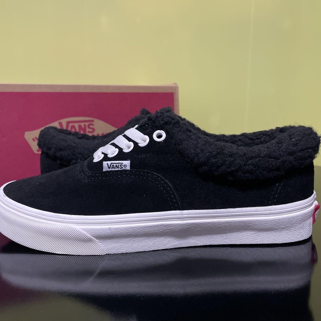 28.0cm ★新品 VANS AUTHENTIC SHERPA スウェード スニーカー 黒 バンズ ヴァンズ オーセンティック シェルパ ボア スエード 31089-0001_画像2