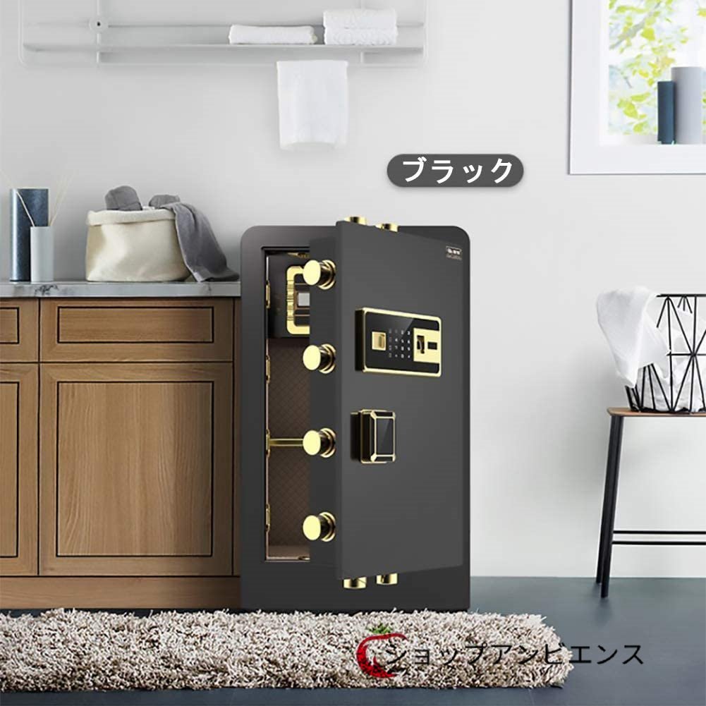  large safe living thing measurement. safe touch panel * fingerprint authentication home use store business use safe alarm alarm ( width :40× depth :33× height :60cm) ( black )