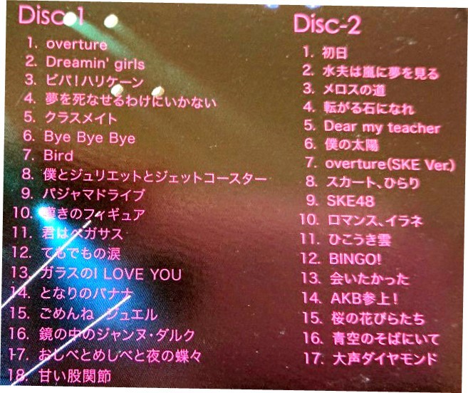 【送料無料】希少盤 初期AKB48ライヴ盤 CD2枚組[まさか、このコンサートの音源は流出しないよね？] *大堀めぐみ「甘い股関節」収録_画像6