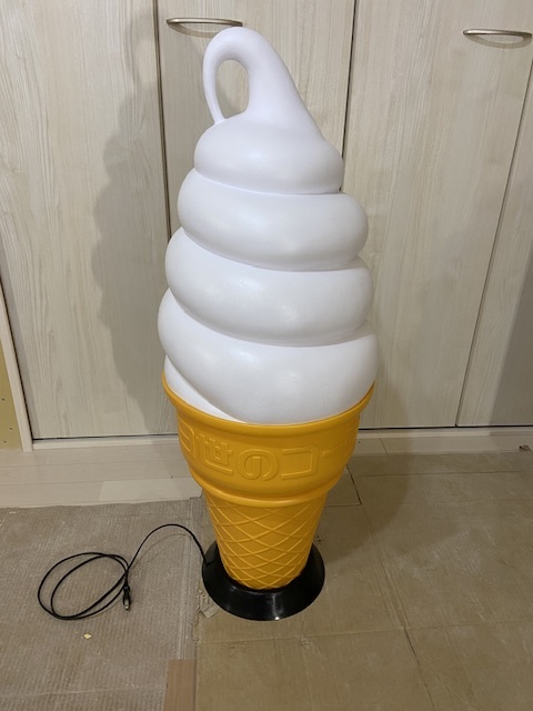 極美品 動作品】日世 ソフトクリーム看板 電飾 販促 ライト