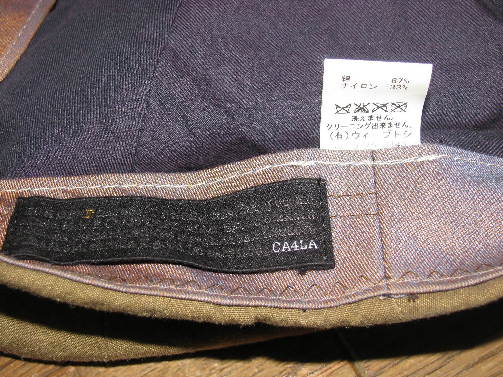 CA4LA カシラ 日本製 ハンチング帽 綿ナイロン混生地  帽子 キャップの画像3