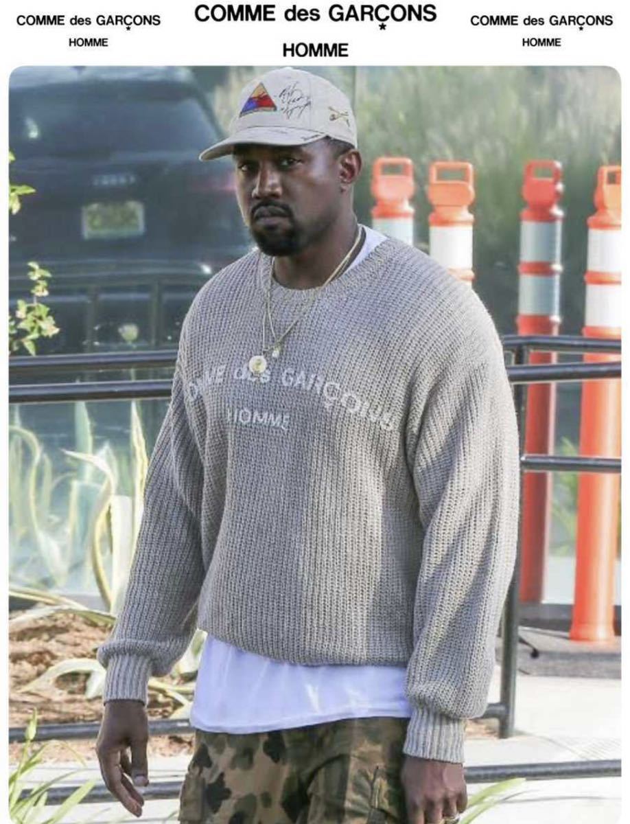 comme des garcons homme 1980年　80s デカオム ロゴ ニット コムデギャルソン オム　kanye west カニエ ウエスト_画像5