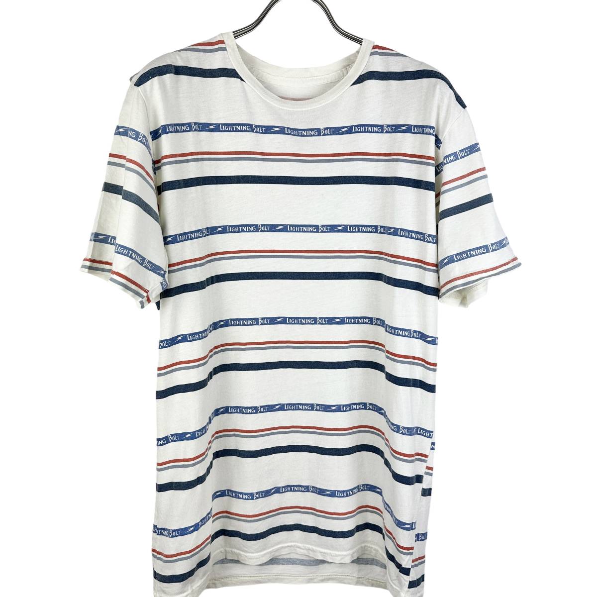 Lightning Bolt(ライトニングボルト) Stripe T Shirt (white)