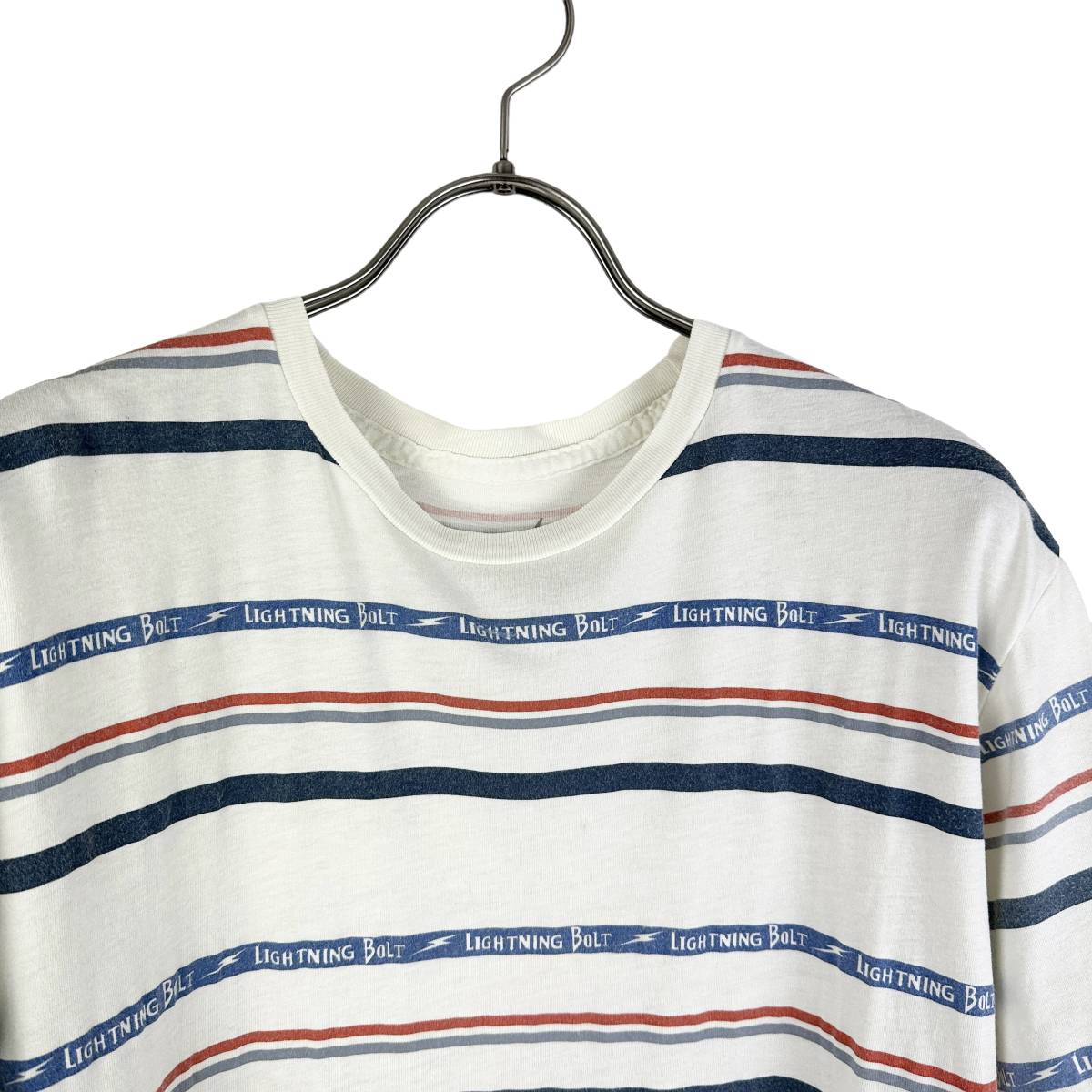 Lightning Bolt(ライトニングボルト) Stripe T Shirt (white)