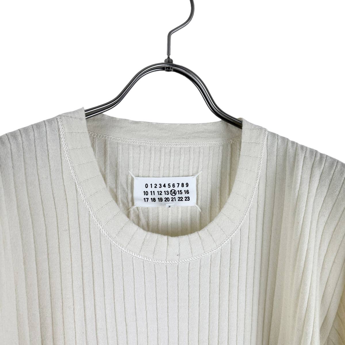 Maison Margiela (メゾン マルジェラ) CASHMERE KNIT Longsleeve T Shirt (beige)