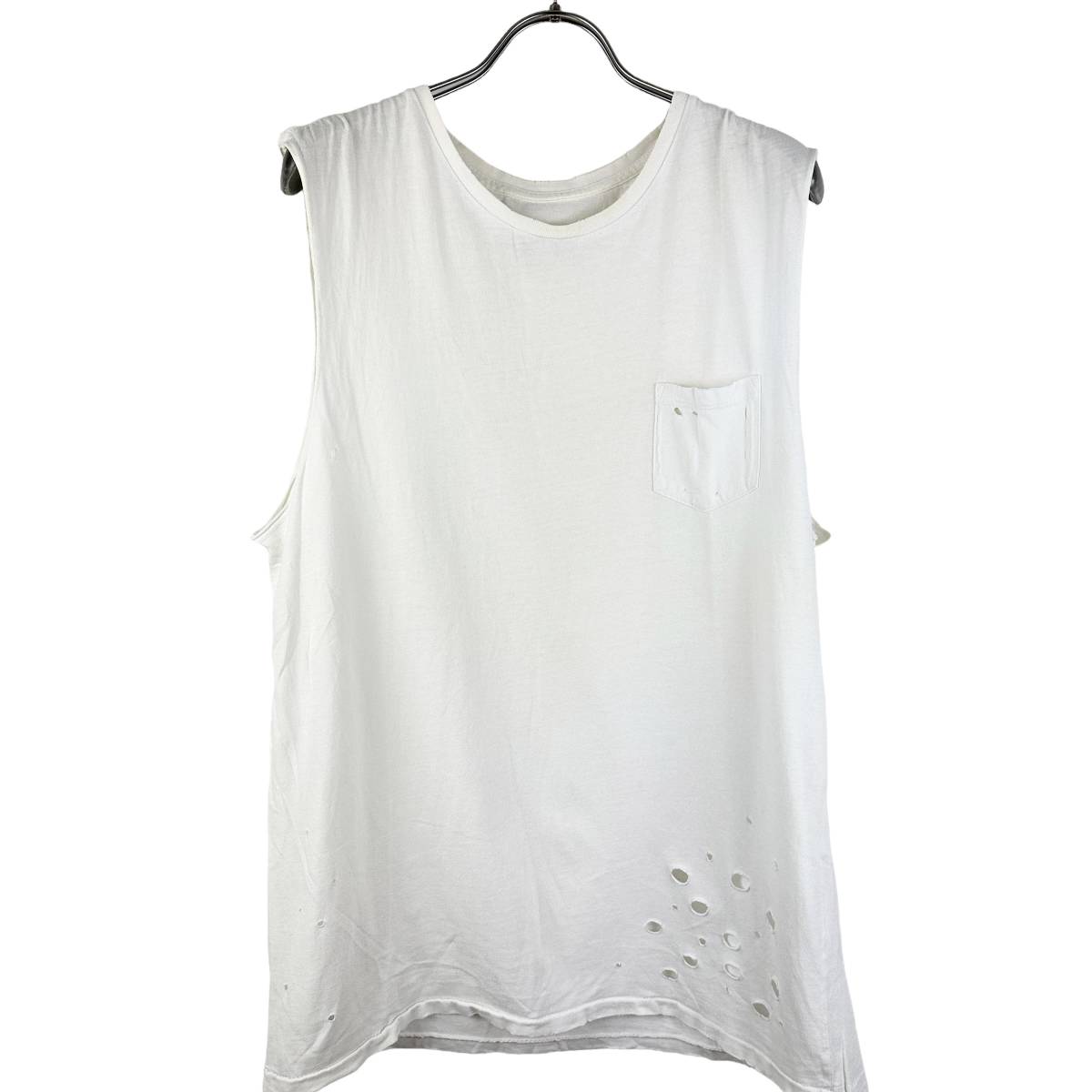Ron Herman (ロンハーマン) Nosleeve Damaged T Shirt (white)_画像1