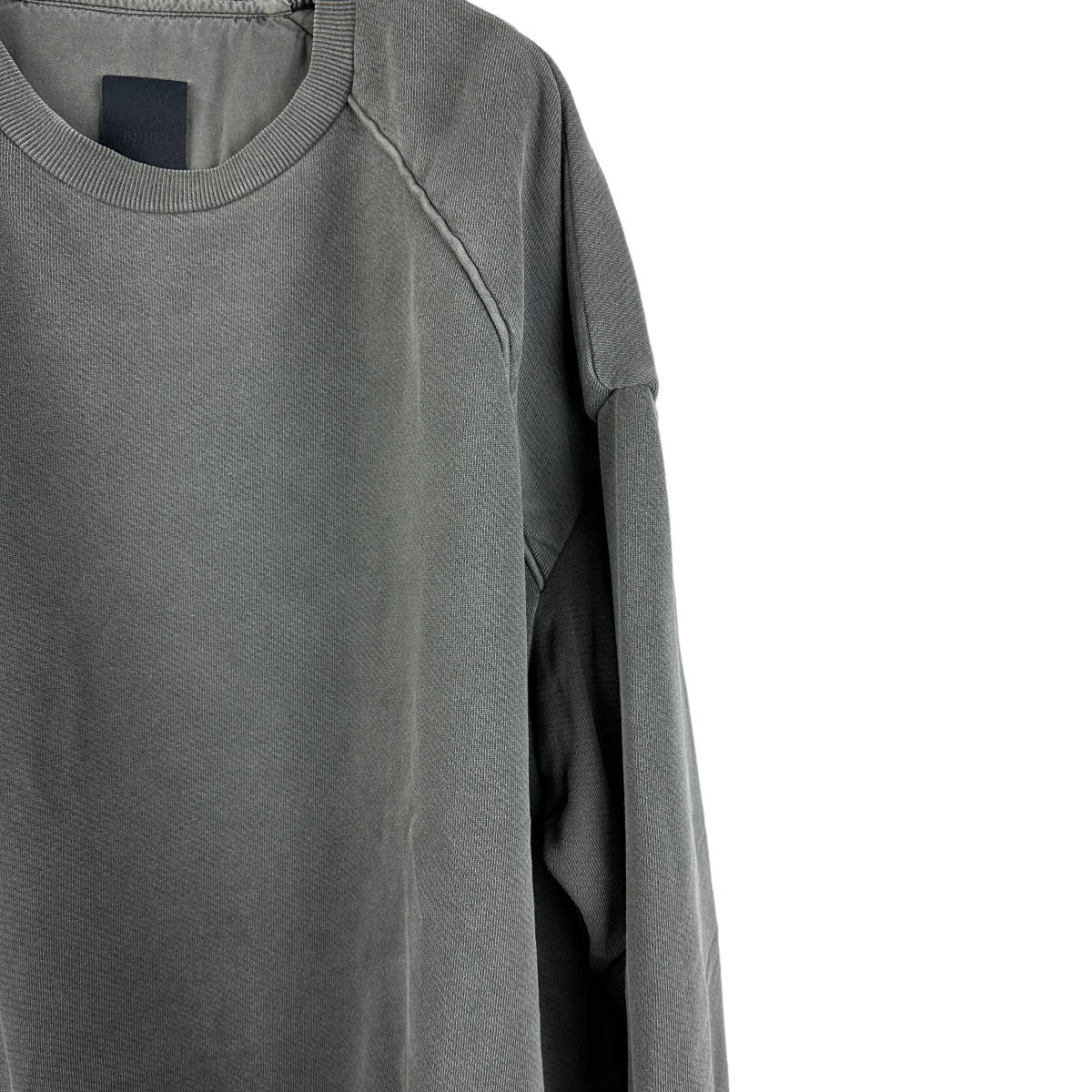 Juun.J（ジュンジー）Sleeve Logo Layer Sweater (grey)