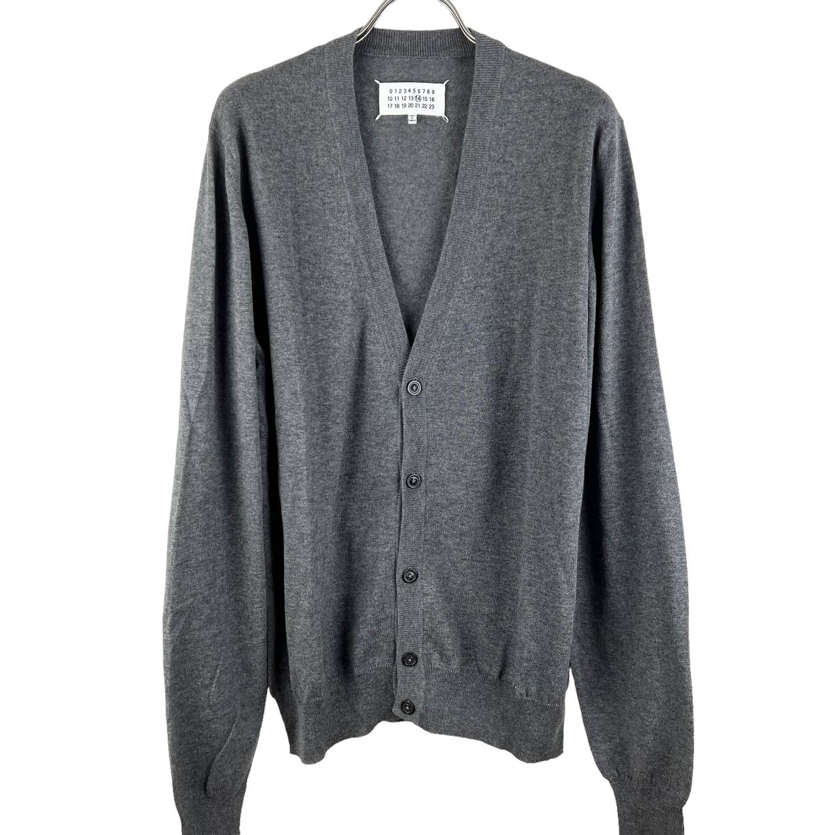 Maison Margiela (メゾン マルジェラ) Patched Sleeve Knit Cardigan (grey)