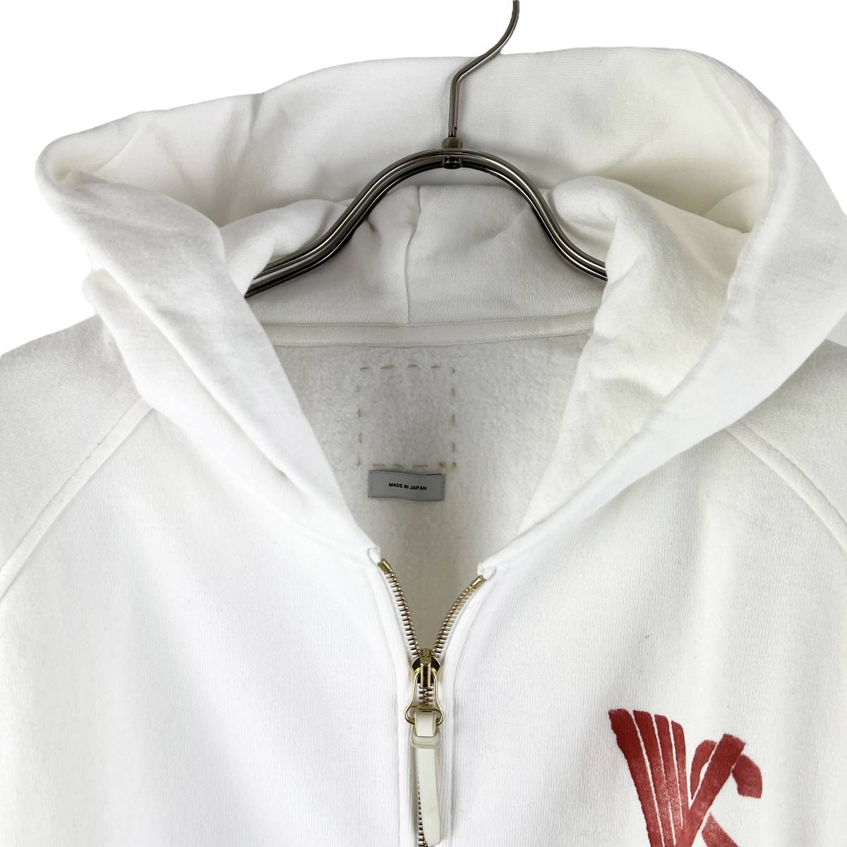 VISVIM(ビズビム) STENCIL VINTAGE HOODIE F.Z. (white)