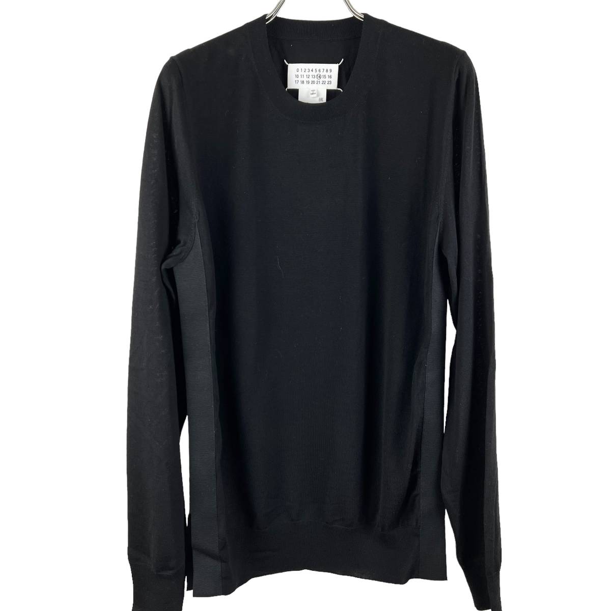 Maison Margiela (メゾン マルジェラ) Stretch Fork Waist Knit Longsleeve T Shirt (black)