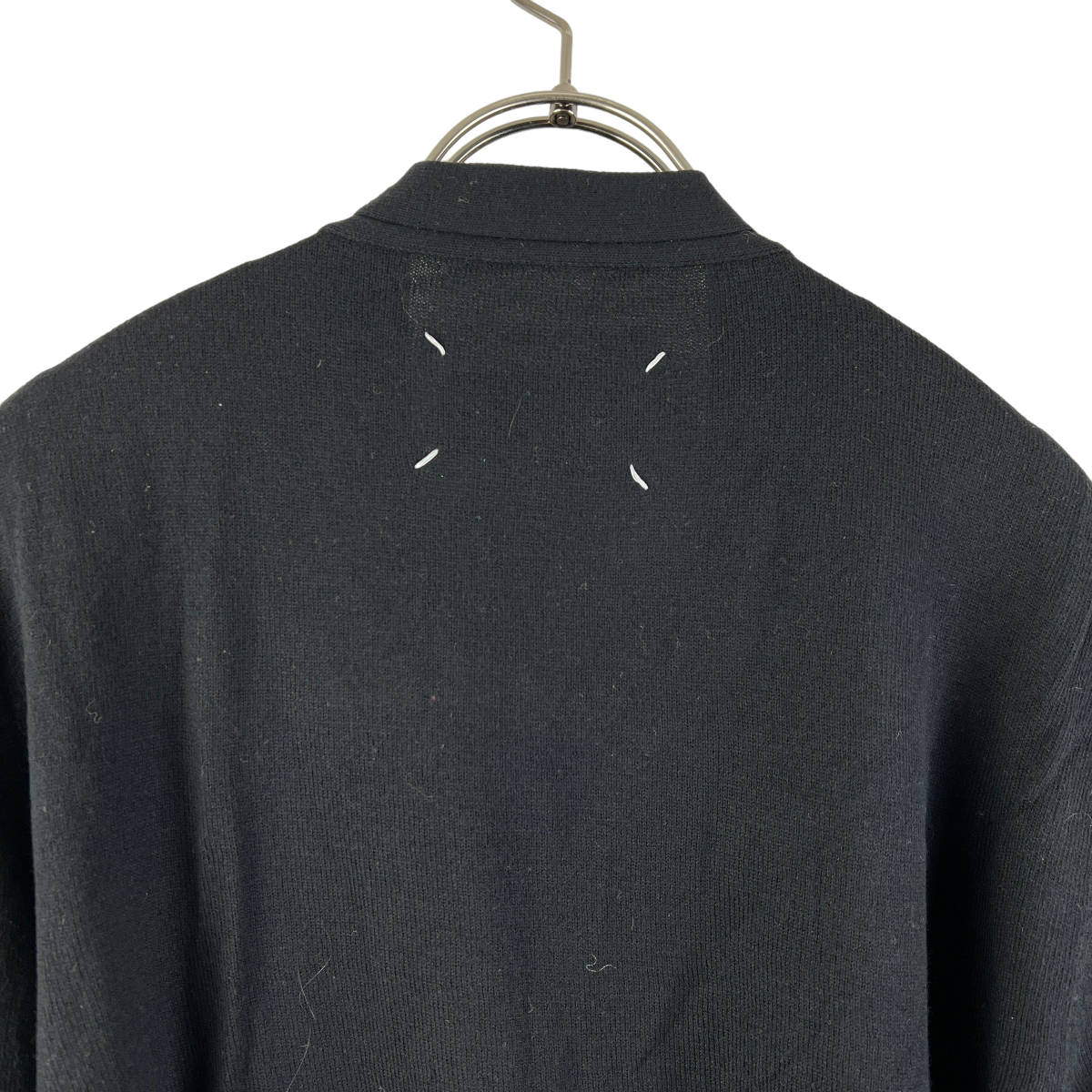 Maison Margiela (メゾン マルジェラ) Navy Patching Knit Cardigan (grey)_画像7