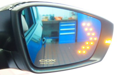 VW up (UP!)/POLO(6R/6C) LED Turn * wide blue mirror / exchange type [COX/ cook s made ] new goods /COX with logo / Polo /