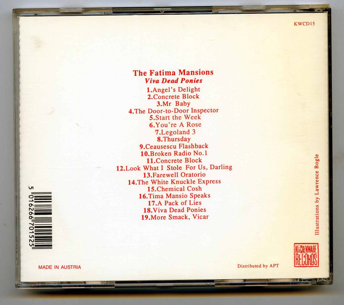 The Fatima Mansions（ザ・ファティマ・マンションズ）CD「Viva Dead Ponies」UK盤オリジナル KWCD 15 新品同様 キッチンウエア_画像2