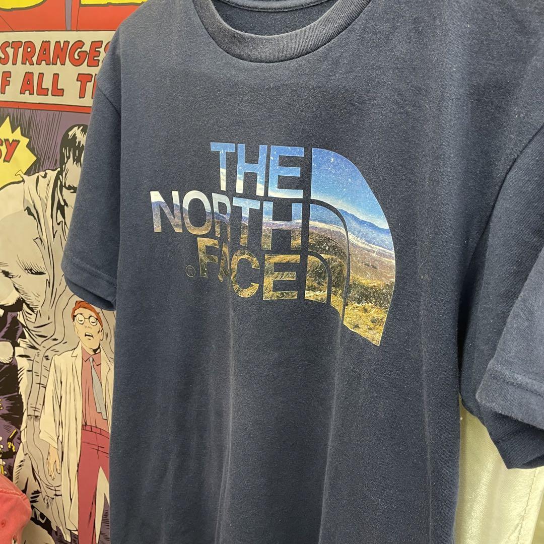 THE NORTH FACE ノースフェイス プリント Tシャツ Sサイズ ネイビー アメカジ NT31931
