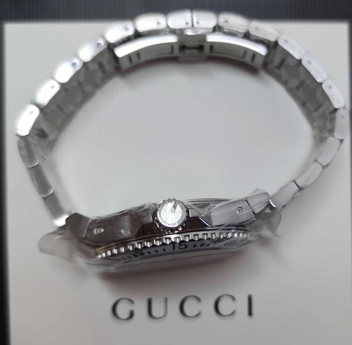 新品未使用 グッチ GUCCI ダイブ ホワイト メンズ 腕時計