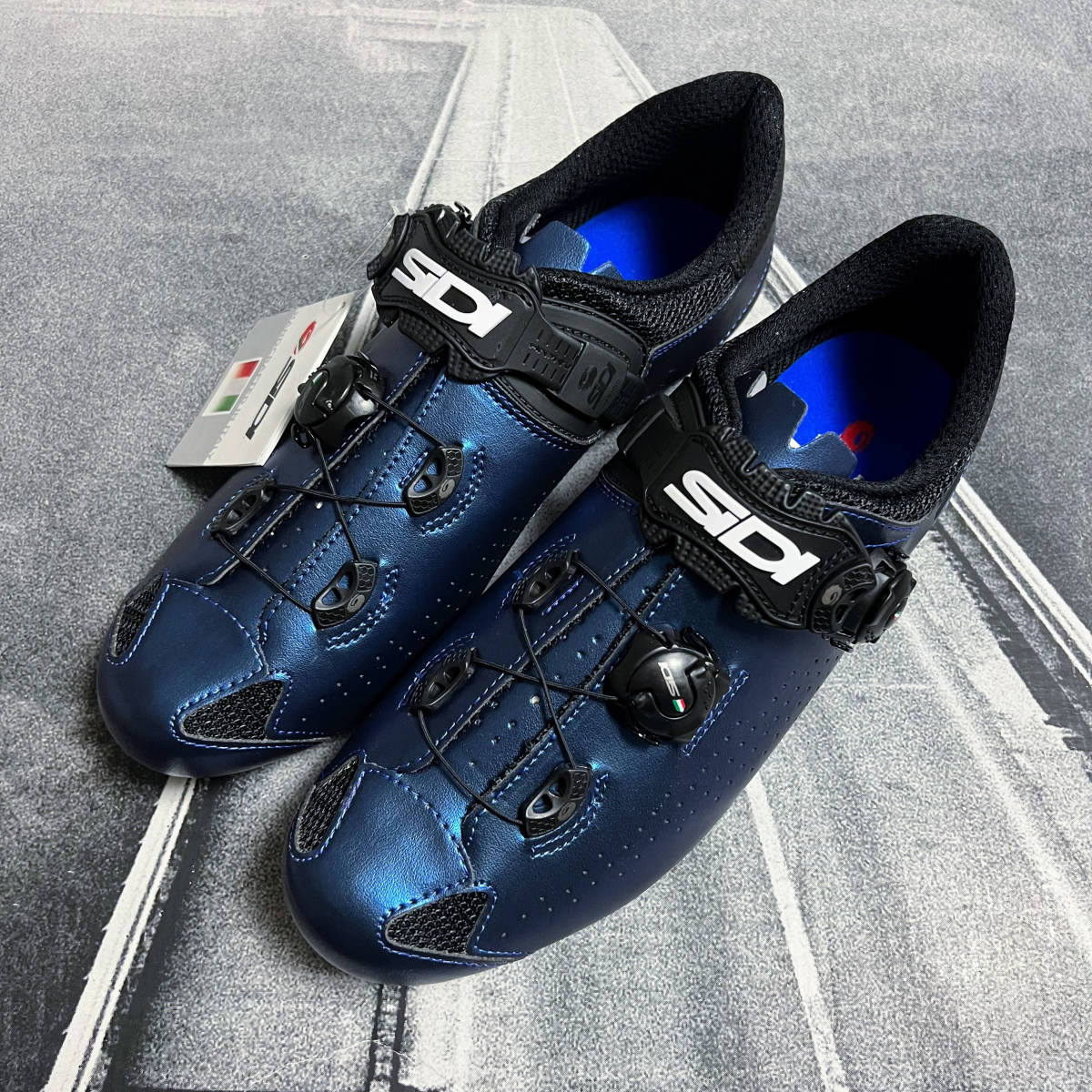 新品 SIDI Genius 10 Shoes サイズ43 メタリックブルー シディ