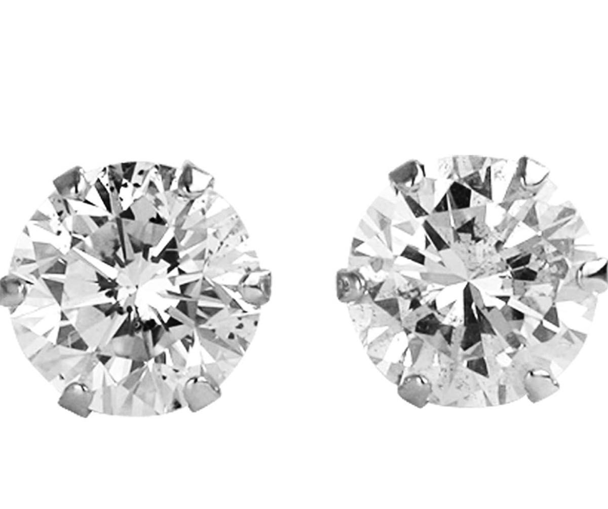 レディースジュエリー PT900ダイヤモンドピアス 0.70ct 6本爪タイプ