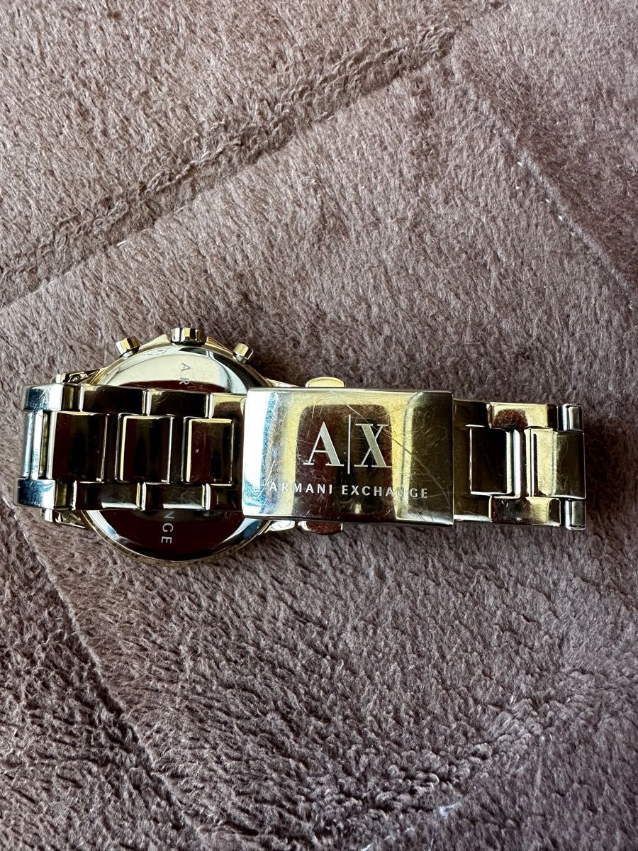★SALE★ ARMANI EXCHANGE アルマーニエクスチェンジ  レディース腕時計 ステンレス 美品 イエローゴールド