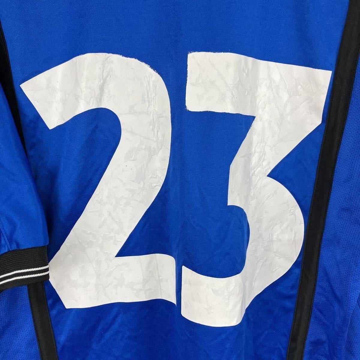 NIKE ナイキ メンズ Tシャツ ポロシャツ ユニフォーム 背番号 青Tシャツ Lサイズ スポーツウェア サッカーウェア シンプル Vネック 23番