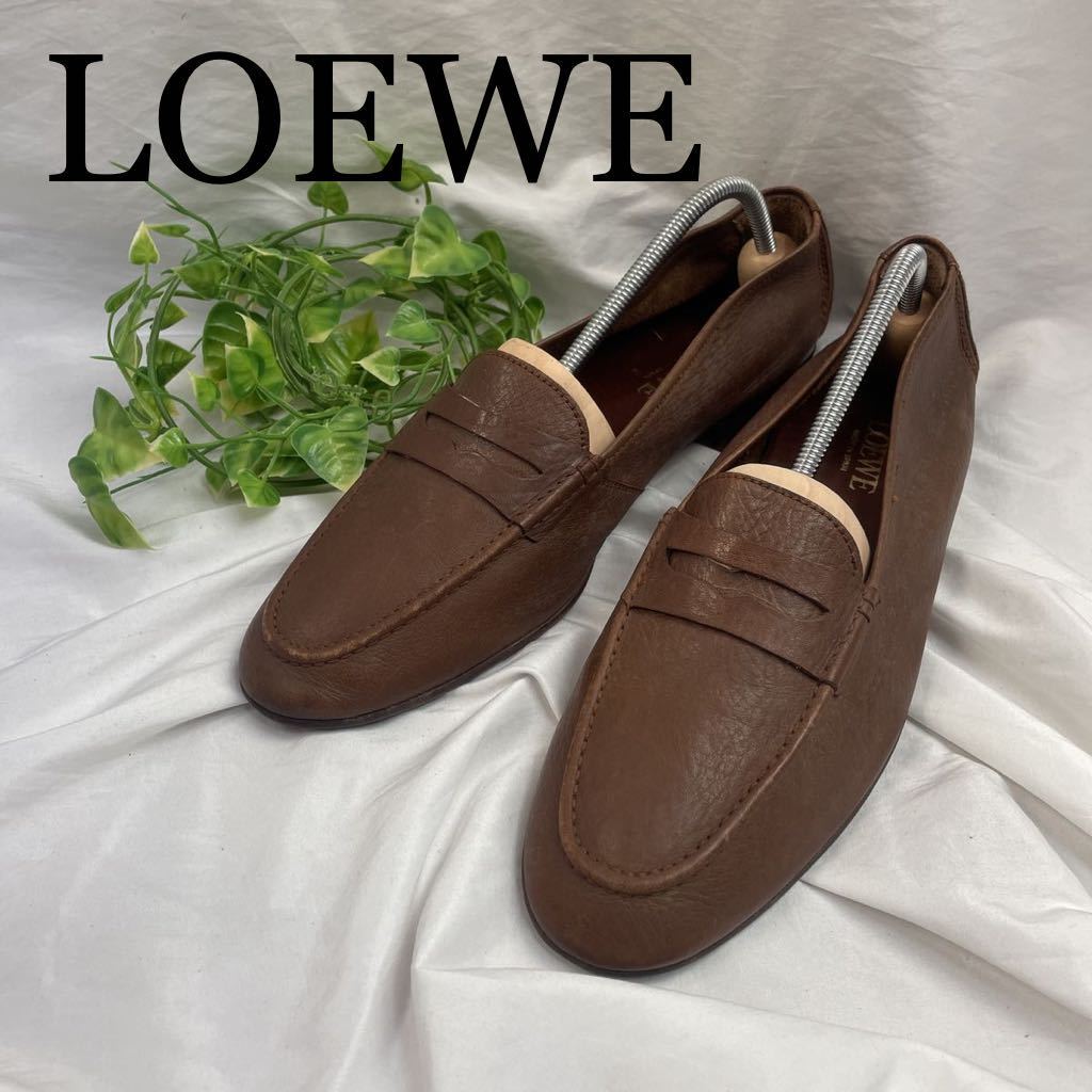 ついに再販開始！】 LOEWE ロエベ ローファーレザー ブラウン 41サイズ