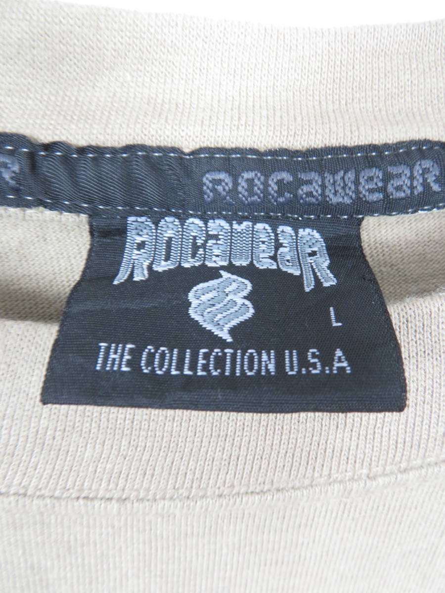 00s ロカウエア ★ ワイド ルーズ シルエット Tシャツ ★ ROCAWEAR ヒップホップ ストリート デカロゴ メンズ オールド B系 Bボーイ バギーの画像7