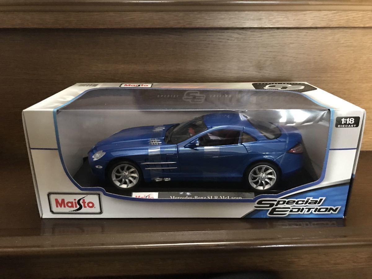 新品 マイスト 1/18/ メルセデス ベンツ SLR マクラーレン 青