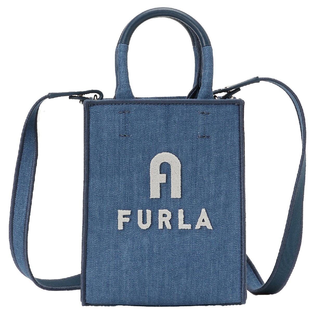 フルラ ハンドバッグ FURLA WB00831 BX1544 2157S オポチュニティ ミニ トート 2WAY ショルダー クロスボディ デニムブルー レディース_画像1