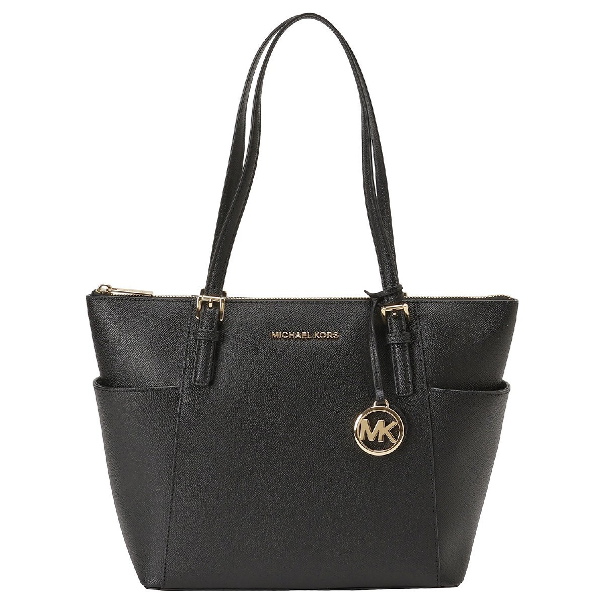 マイケルコース トートバッグ MICHAEL KORS 30F2GTTT8L 001 BLACK MKロゴチャーム付 ショルダーバッグ ブラック レディース_画像1