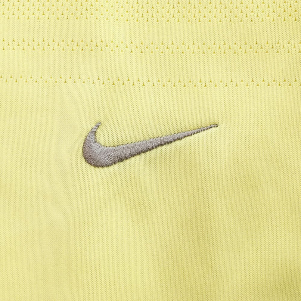 ●美品 ナイキゴルフ NIKE GOLF 半袖 ハイネック Dri-FIT カットソー サイズM メンズ クリームイエロー ゴルフウエア S50812MSP 1AA/87678の画像2