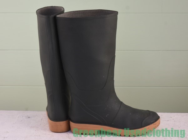 MK058* Italy made rain boots Vintage green men's 43 26.5cm