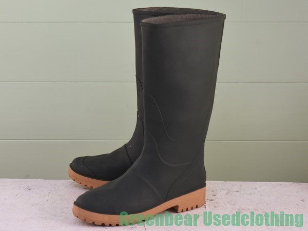 MK058* Italy made rain boots Vintage green men's 43 26.5cm