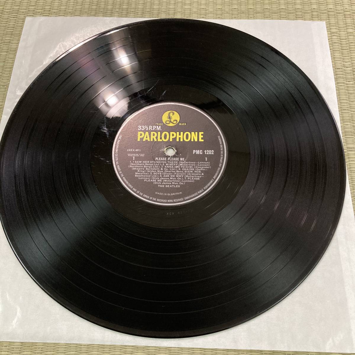 マト1N/1N UK盤イエローパーロフォン 4thプレス PLEASE PLEASE ME/mono