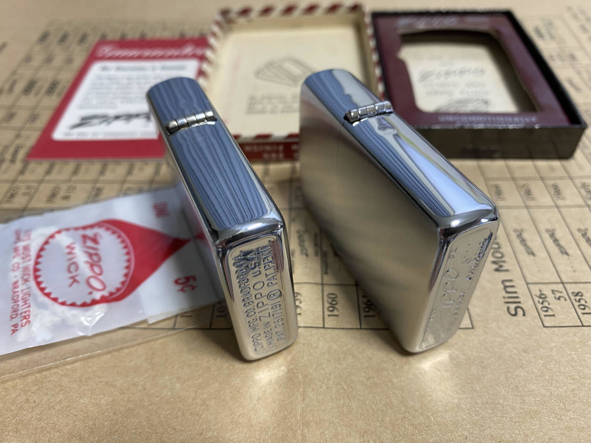 ZIPPOジッポー1954-1955年#200BrushChromeフルスタンプ、ZIPPO1955年
