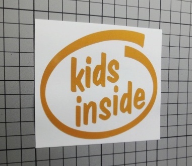 反射ステッカー KIDS inside キッズ インサイド KIDS IN CAR 01 95㎜ 再帰性反射 高耐候 リフレクター カッティング デカール 送料無料_画像2