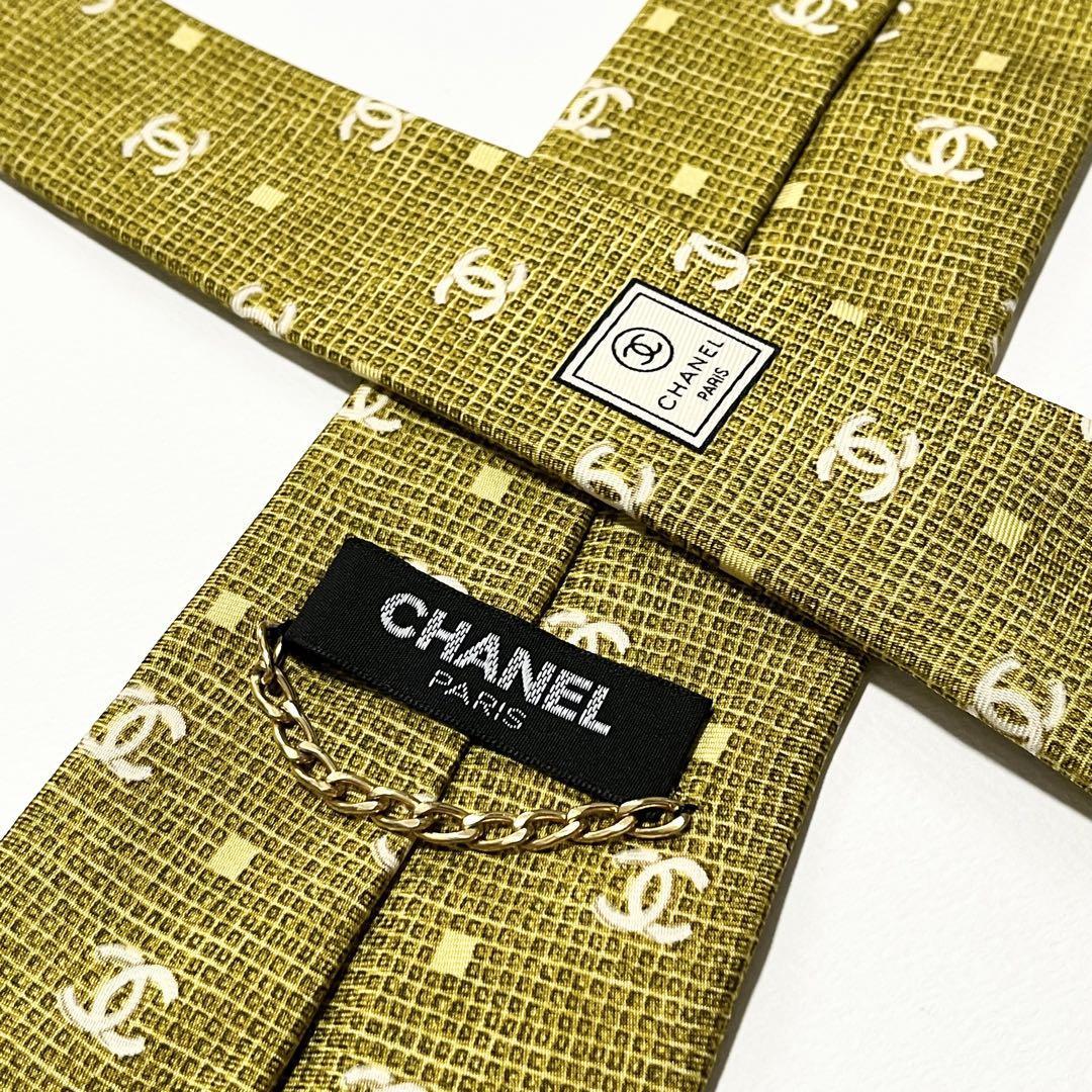 激レア☆【極美品】CHANEL シャネル ネクタイ ココマーク チェーン付