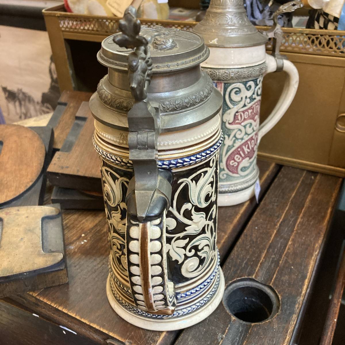  Vintage * Germany made ceramics made Via mug * retro, that time thing, beer, beautiful goods, beer mug 