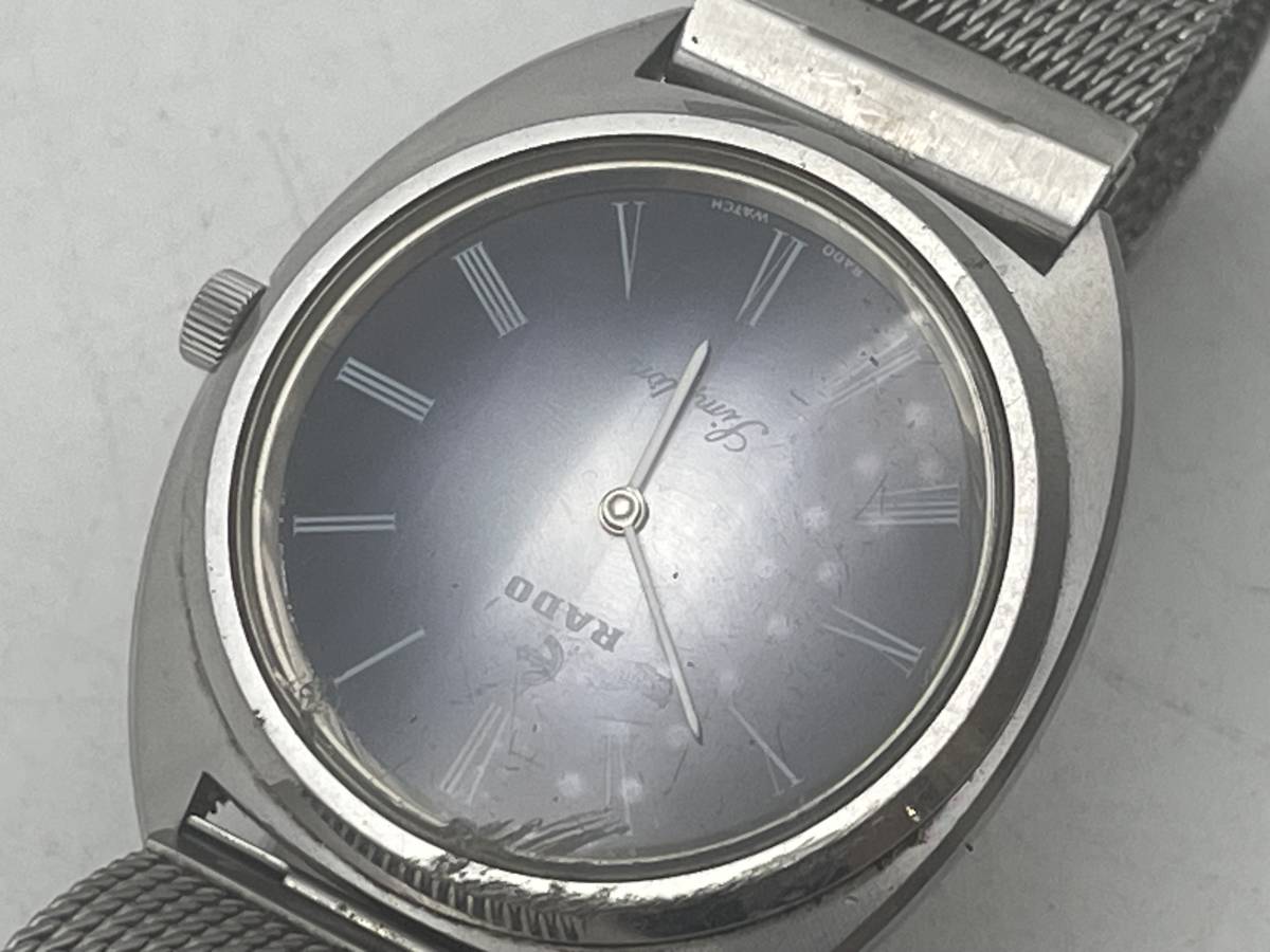 RADO ラドー　本物　SIMPLON シンプロン　SS　ブルーグラデーション文字盤　手巻　メンズ腕時計　稼働品　現状で
