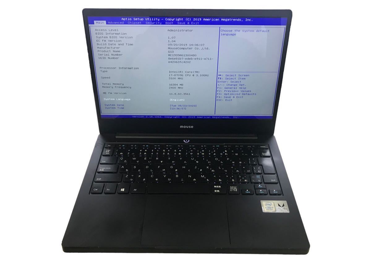ジャンク》Mouse computer DAIV G13 Core i7-8709G/RAM 16GB